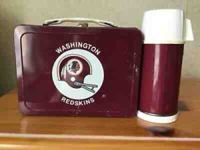 VINTAGE WASHINGTON REDSKINS LUNCHBOX AND THERMOS