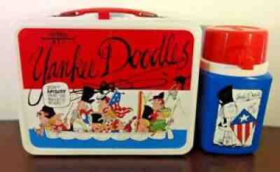 1975 VINTAGE KING-SEELEY YANKEE DOODLES LUNCHBOX & THERMOS EXC. COND.