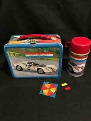 1967 Auto Race Lunch Box and Thermos - Ruby Lane