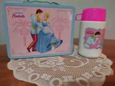 Walt Disney's Cinderella Tin Metal Lunchbox and Thermos No. 3700