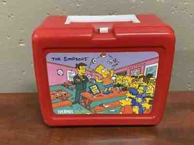 Vintage Thermos The Simpsons Lunchbox Complete 1990 Bart Simpson