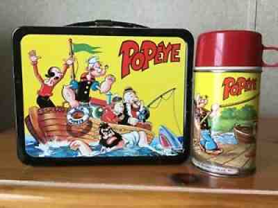 VINTAGE POPEYE LUNCHBOX AND THERMOS