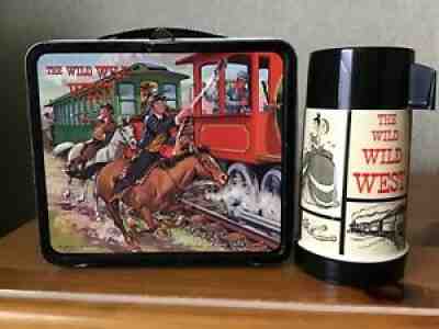 VINTAGE WILD WILD WEST LUNCHBOX AND THERMOS