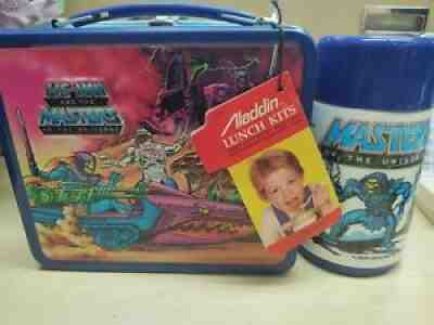 Vintage He-Man Masters Of The Universe Aladdin Metal Lunchbox & Thermos UNUSED