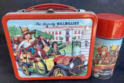 Vintage 1963 The Beverly Hillbillies Metal Lunchbox & Thermos Set MINTY RARE C9