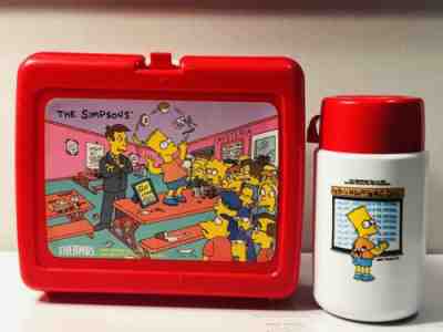 Vintage Thermos The Simpsons Lunchbox Complete 1990 Bart Simpson