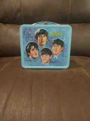 Vintage 1965 The Beatles Blue Collectible Metal LunchBox Mint Condition ð??¥