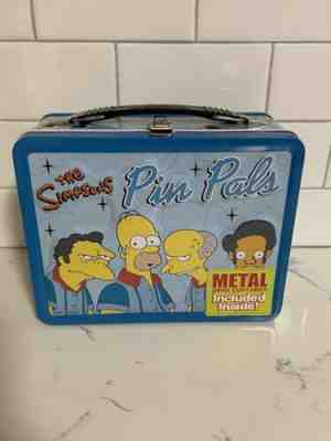 Vintage 2001 Spiffy The Simpsons Pin Pals Bowling Metal Lunchbox With Thermos
