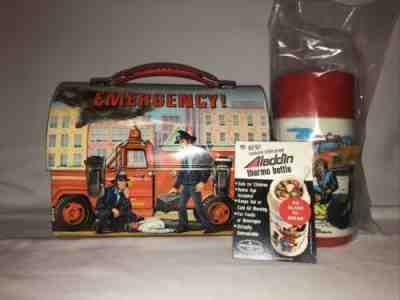 Emergency 1973 TV Series Metal Lunchbox with Thermos, Complete by