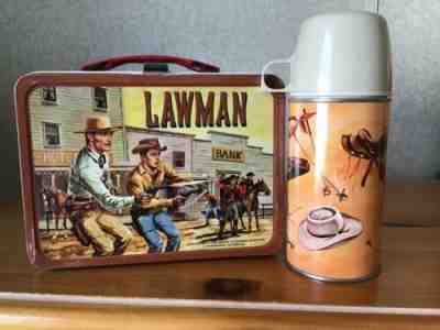 VINTAGE LAWMAN LUNCHBOX AND THERMOS