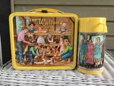 Vintage The Waltons Metal Lunch Box & Thermo 