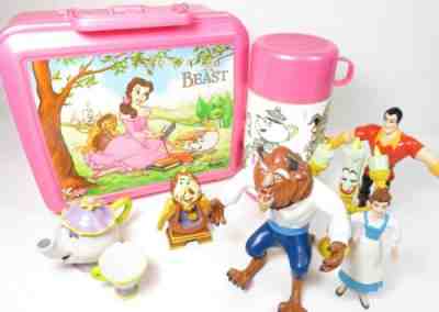 Vintage Disney's Beauty and the Beast Lunchbox Thermos Aladdin