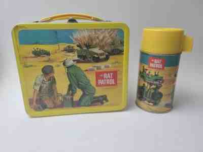 Vintage 1967 Rat Patrol Aladdin Metal Lunch Box with Thermos Very Clean!