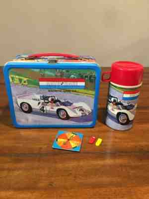 1967 Auto Race Lunch Box and Thermos - Ruby Lane