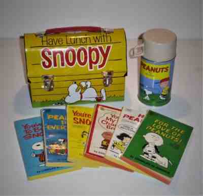 Vintage 1968 Peanuts 'Have Lunch with Snoopy' Metal Lunch Box w/Thermos ...