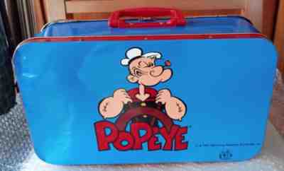 VERY RARE OLD VINTAGE ORIGINAL FROM 1991 TIN LUNCHBOX POPEYE