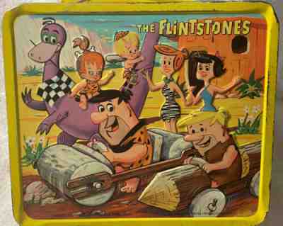 RARE FLINTSTONES on sale LUNCH BOX THERMOS