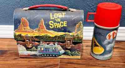 1967 Lost in Space - Dome Top Metal Lunchbox with Thermos