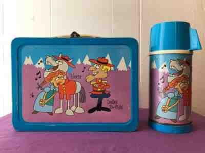 Vintage 1962 Jay Ward Productions Dudley Do-Right Lunchbox AND Thermos--RARE!!