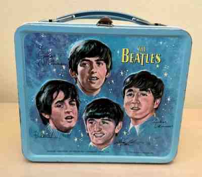 VINTAGE 1965 BEATLES LUNCHBOX and THERMOS