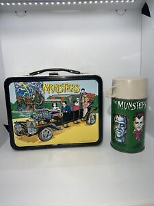 Vintage 1965 The Munsters  Metal Lunchbox Complete with Thermos - Very Good