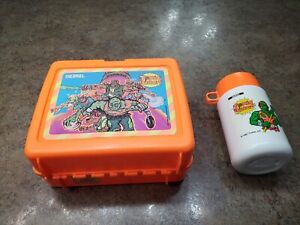 Toxic Crusaders Thermos Brand Lunch Box Vintage 1991 Collectable Orange Complete
