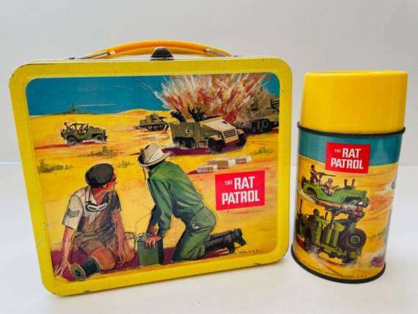 Vintage 1967 The Rat Patrol TV Show Lunchbox And Thermos