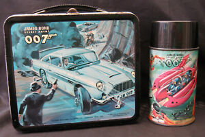 Vintage JAMES BOND 007 Lunchbox & Thermos - Spy Rare R-8 (1966) C-8/8.5 Awesome!