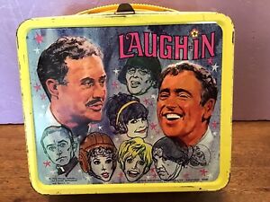 Vintage 1968 Rare, Rowan and Martin's Laugh In Metal Aladdin Lunchbox W/Thermos