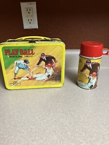 Vintage Playball Lunchbox And Thermos By Aladdin 1969 Nice