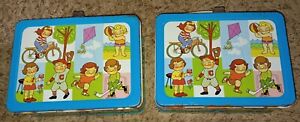 Vintage 1973 OKAY IND. CAMPBELLS SOUP KID'S SPORTS Universal LUNCHBOX w/THERMOS