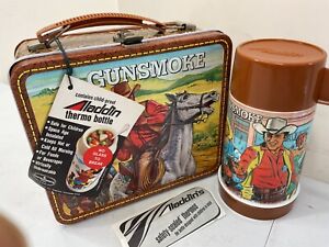 VINTAGE GUNSMOKE LUNCHBOX AND THERMOS ~UNUSED WITH TAGS!!!!