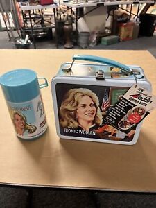 Vintage Aladdin Metal Lunch Box the Bionic Woman 1978 