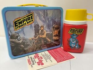 VINTAGE THE EMPIRE STRIKES BACK LUNCHBOX AND THERMOS - UNUSED W/ PAPERS!