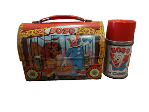 1963 Vintage Bozo the Clown outlets Metal Lunch Box [Good Condition] Ships for FREE