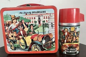 VINTAGE COLLECTIBLE BEVERLY HILLBILLIES METAL LUNCHBOX KIT by ALADDIN W THERMOS!