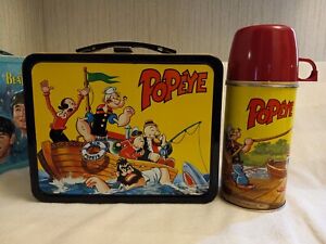 Sold at Auction: Vintage 1964 POPEYE Metal Lunch Box Thermos King