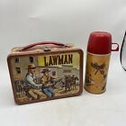 Vintage 1961 LAWMAN Metal Lunch Box And Thermos Western TV Show