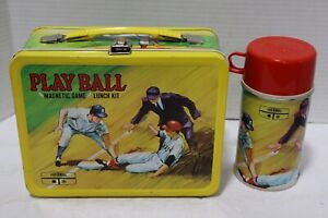 Vintage Playball Lunchbox & Thermos - MLB - w/Spinner Game (1969)