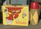 BEAUTIFUL VINTAGE 1962 Rocky & Bullwinkle Vinyl Lunchbox AND THERMOS!! WOW!!!