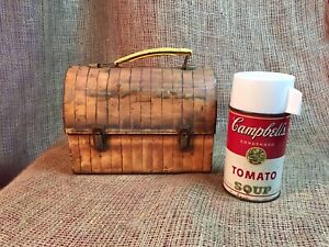 VINTAGE 1968 BREAD METAL DOME LUNCHBOX & CAMBELLS SOUP THERMOS  ALADDIN**