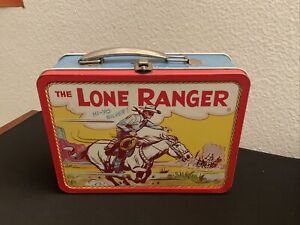 Vintage Original 1954 Lone Ranger Lunch Box Rare Blue Band Adco-Liberty WOW