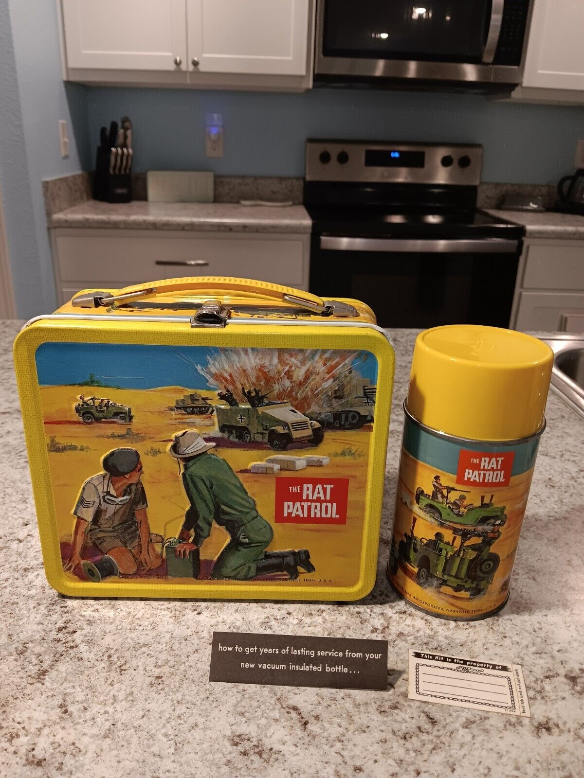 1967 Rat Patrol Lunch Box & Thermos * Vintage * Lunchbox * UNUSED NR MINT * TAGS