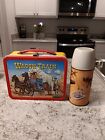 1964 Wagon Train Canadian Lunch Box & U.S. Thermos * Vintage * Lunchbox kit pail