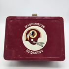 Vintage Washington Redskins NFL Burgundy 1970s Metal Lunch Box w/ Thermos
