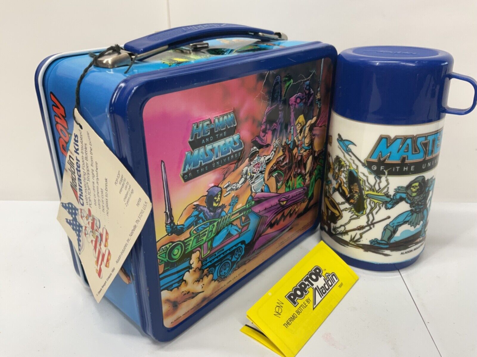 VINTAGE MASTERS OF THE UNIVERSE LUNCHBOX & THERMOS - UNUSED W/ TAGS!!