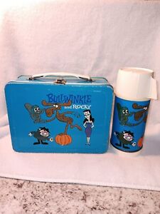1962 Bullwinkle and Rocky Lunch Box & Thermos * Vintage *  Lunchbox VERY RARE