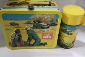 Very Nice! Vintage 1967 The Rat Patrol Aladdin TV Show Lunchbox And Thermos