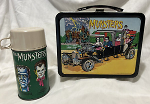 Vtg. THE MUNSTERS Metal Lunchbox 1965 KAYRO Lunch Box and KING-SEELEY ...