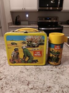 1967 Rat Patrol Lunch Box & Thermos * Vintage * Lunchbox tin kit pail Military